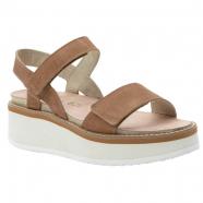 Naot Meringue Platform Sandal Latte Brown/ Camel Sole (Women's)