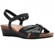 Naot Madame Wedge Sandal Shiny Black (Women's)