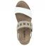 Naot Dynasty Wedge Porcelain Patent/ Soft Ivory/ Latte Brown (Women's) 2