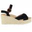 Naot Marbella Wedge Sandal Black Velvet Nubuck (Women's) 1