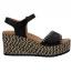 Naot Blanes Wedge Sandal Jet Black Leather (Women's) 1