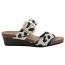 Naot Magic Wedge Slide White Leopard Suede (Women's) 1