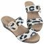 Naot Magic Wedge Slide White Leopard Suede (Women's) 4
