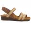 Naot Kayla Sandal Latte Brown Leather/ Latte/ Ivory Raffia (Women's) 1