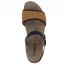 Naot Cecile Sandal Soft Black Leather/ Golden Brown Raffia (Women's) 2