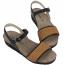 Naot Cecile Sandal Soft Black Leather/ Golden Brown Raffia (Women's) 4