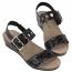 Naot Dynasty Wedge Sandal Reptile Patent Leather (Women's) 4