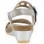 Naot Dynasty Wedge Sandal Platinum Striped/ Quartz Metallic/ Titanium (Women's) 5