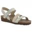 Naot Krista Sandal Platinum Striped Suede with Light Gold (Women's)