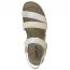 Naot Krista Sandal Platinum Striped Suede with Light Gold (Women's) 3