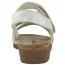 Naot Krista Sandal Platinum Striped Suede with Light Gold (Women's) 5