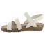 Naot Krista Sandal Soft Ivory Leather with Gold (Women's) 1