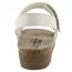 Naot Krista Sandal Soft Ivory Leather with Gold (Women's) 5