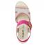 Naot Majorca Wedge Sandal Fuchsia Suede/Linen Raffia (Women's) 2