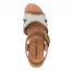 Naot Majorca Wedge Sandal Brown Cedar Suede/ Linen Raffia (Women's) 2