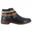 Naot Sumatra Boot Jet Black Leather/ Brown + Black Straps (Women's) 1