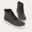 Naot Canoe Boot Black Embossed Suede (Women's) 5