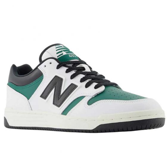 New Balance 480 Sneaker White/ Marsh Green/ Black (Women's)