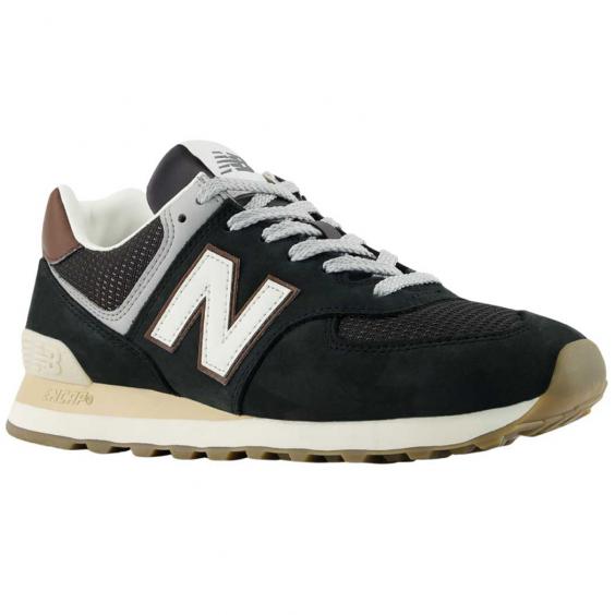 New Balance 574 Retro Sneaker Brown/ Dark Silver Metallic (Men's)