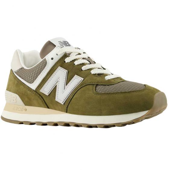 New Balance 574 Retro Sneaker Calcium/ Dark Silver Metallic (Men's)