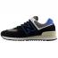 New Balance 574 Retro Sneaker Black/ Blue Agate (Men's) 2