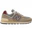 New Balance 574 Sneaker Arid Stone/ Monarch Burgundy (Men's) 1