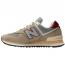 New Balance 574 Sneaker Arid Stone/ Monarch Burgundy (Men's) 2