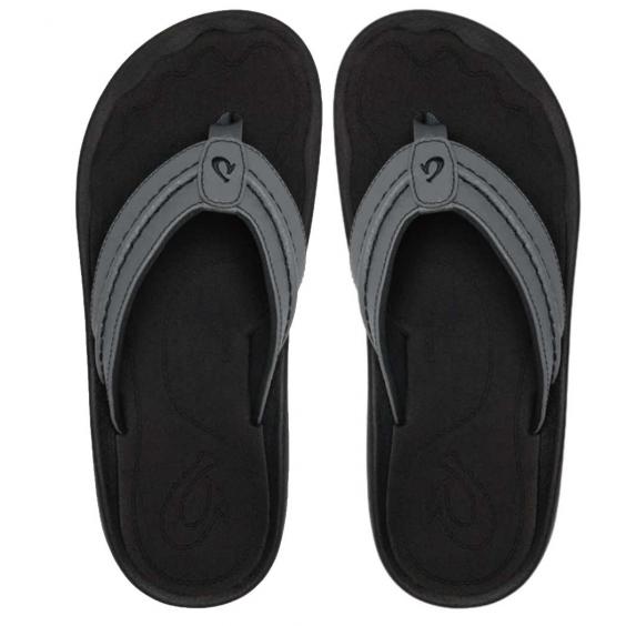 OluKai Hokua Flip-Flop Sandal Rock/ Black (Men's)