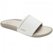 OluKai Ulele Slide Sandal Bright White/ Tapa (Women's)
