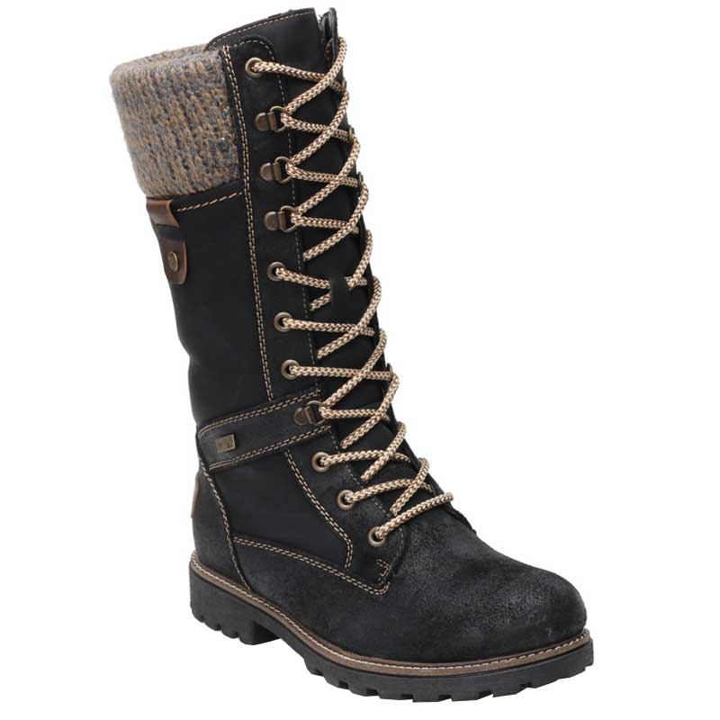 rieker faux leather winter boots