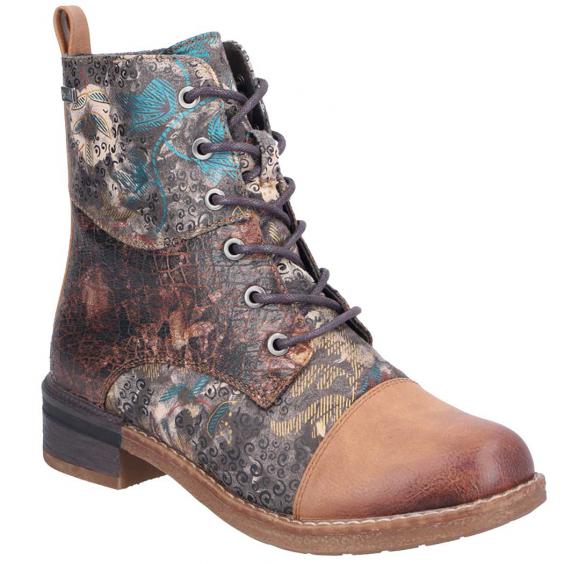 Rieker Fabrizia 11 Combat Boot Nuss 94611-90 (Women's)