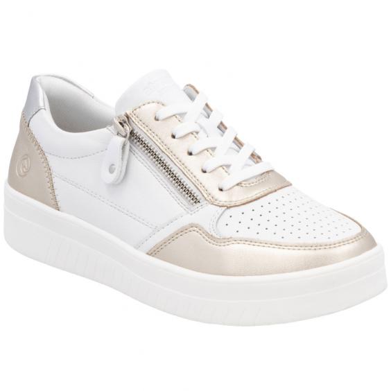 Remonte by Rieker Kendra D0J05 Platform Sneaker Pale Gold/ Silver (Women's)