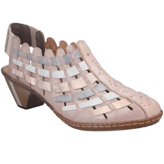 Rieker Sina 78 Heel Clay/ Rose Gold/ Silver 46778-64 (Women's)