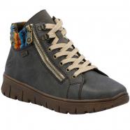 Rieker Heike N1305 Bootie Basalt/ Orange Multi (Women's)