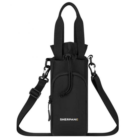 Sherpani Izzie Water Bottle Crossbody Raven Black