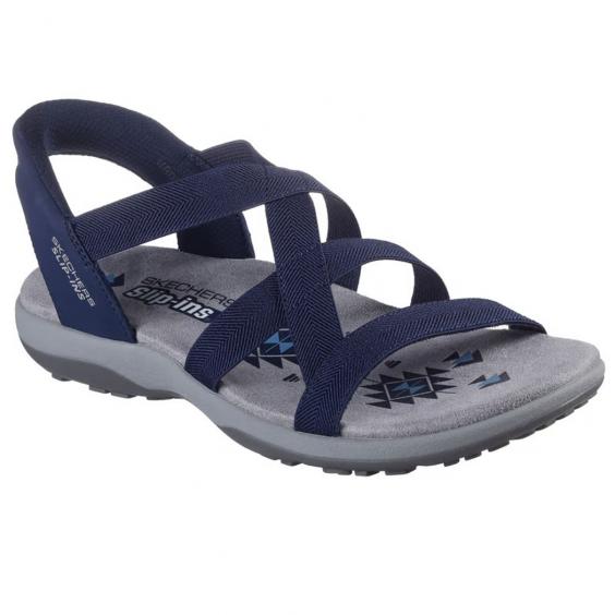 Skechers Slip-Ins Sandals: Reggae Slim - Stretch Flex Navy (Women's)