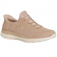 Skechers Slip-Ins: Arch Fit Summits Taupe Mesh/ Gold Trim (Women's)