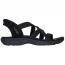 Skechers Slip-Ins Sandals: Reggae Slim- Stretch Flex Black/ Black (Women's) 1