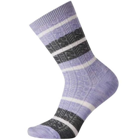 Smartwool Everyday Striped Cable Crew Purple Mist SW004011-A26 (Women's)