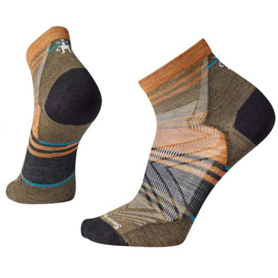 Smartwool Run Zero Cushion Ankle Socks Pattern Black SW001654-001 (Unisex)