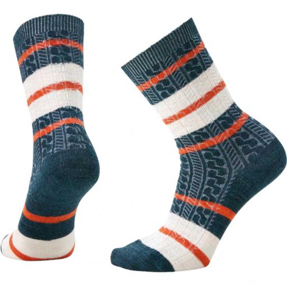 Smartwool Everyday Striped Cable Crew Twilight Blue (Unisex)