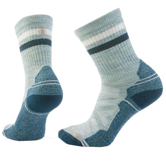 Smartwool Hike Light Cushion Tube Stripe Crew Socks Frosty Green (Women's)