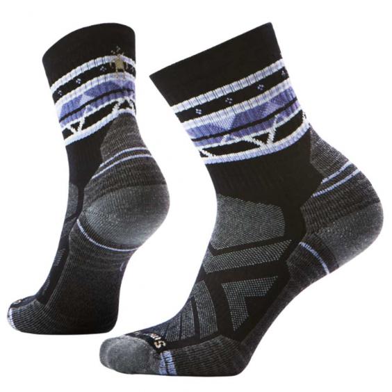Smartwool Hike Light Cushion Zig Zag Valley Mid Crew Sock Black (Women's)