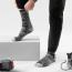 Smartwool Hike Light Cushion Mountain Range Crew Socks Charcoal/ Light Grey (Men's) 1