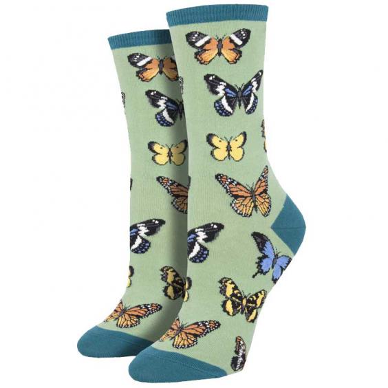 Socksmith Majestic Butterflies Sock Green (Women's)