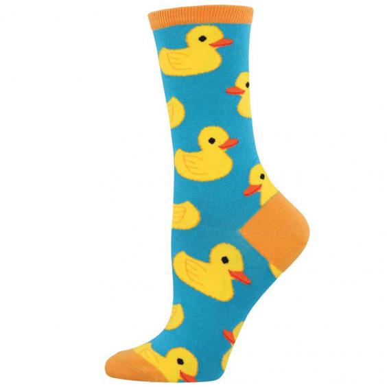 Socksmith Rubber Ducky Turquoise Socks (Women's)