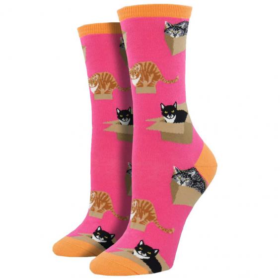 Socksmith Cat In A Box Socks Pink (Women's)