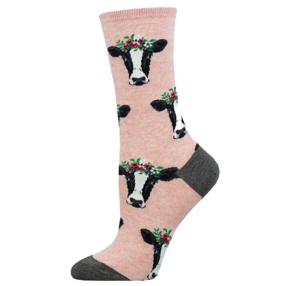 Socksmith Wow Cow Sock Pink Heather (Women's)