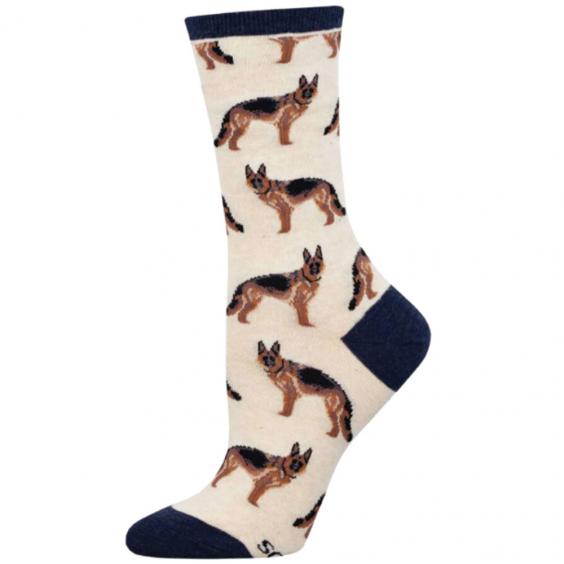 Socksmith German Shepard Socks Ivory Heather (Women's)