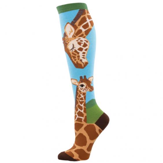 Socksmith Loving Giraffes Knee High Socks Blue (Women's)